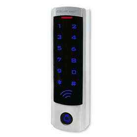Qoltec Zamek szyfrowy DIONE  z czytnikiem RFID| kod | karta | brelok | dzwonek | IP68 | EM | slim