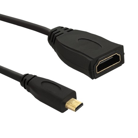 Qoltec Adapter HDMI A żeński | Micro HDMI D męski | 0.2m (1)