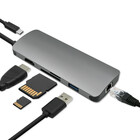 Qoltec Hub Adapter USB-C 3.1 6w1 | USB 3.0 | HDMI 4K | RJ45 | SD | micro SD | USB-C PD 92W (7)