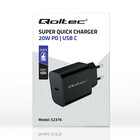 Qoltec Ładowarka Super Quick PD | USB-C | 20W | 5-12V | 1.67-3A | Czarna (8)