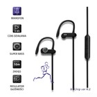 Qoltec Słuchawki sportowe bezprzewodowe | BT 4.2 | mikrofon | Super Bass | Czarne (2)