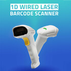 Qoltec Laserowy czytnik kodów kreskowych 1D | USB | Biały (3)