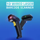 Qoltec Laserowy czytnik kodów kreskowych 1D | USB | Czarny (5)