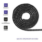 Qoltec Organizer do kabli 10mm | 10m | Czarny (2)