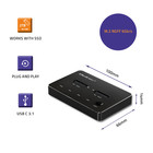 Qoltec Stacja dokująca dysków 2x SSD M.2 SATA |  NGFF |  USB typ C (3)