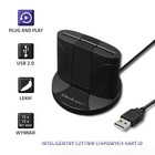 Qoltec Inteligentny czytnik chipowych kart ID SCR-0632 | USB 2.0 + Adapter USB-C (4)