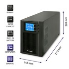 Qoltec Zasilacz awaryjny UPS On-line | Pure Sine Wave | 1kVA | 800W | LCD | USB (4)