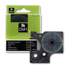 Qoltec Rurka termokurczliwa do drukarek DYMO D1/DM1 9mm*1.5m | Żółta | Czarny nadruk (1)