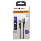 Qoltec Kabel USB 2.0 typ C |  USB 2.0 typ C 100W | QC 3.0 |  PD | 1.5m | Czarny (11)