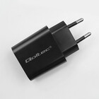 Qoltec Ładowarka Super Quick PD | USB-C | 20W | 5-12V | 1.67-3A | Czarna (5)