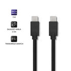 Qoltec Kabel USB 2.0 typ C męski | USB 2.0 typ C męski | 2.5m | Czarny (5)