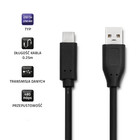 Qoltec Kabel USB 3.1 typ C męski | USB 2.0 A męski | 0.25m (3)