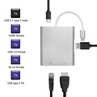 Qoltec Hub Adapter USB-C 3.1 4w1 | USB 3.0 | HDMI 4K | RJ45 | USB-C PD 92W (3)