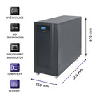 Qoltec Zasilacz awaryjny UPS On-line | Pure Sine Wave | 10kVA | 8kW | LCD | USB (4)