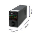 Qoltec Zasilacz awaryjny UPS | Monolith | 600VA | 360W | LCD | USB (6)