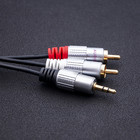 Qoltec Kabel 2x RCA / Mini Jack 3.5mm| 1m | Czarny (2)