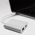 Qoltec Hub Adapter USB-C 3.1 4w1 | USB 3.0 | HDMI 4K | RJ45 | USB-C PD 92W (2)