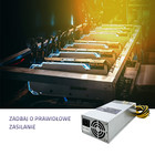 Qoltec Zasilacz PCI-E Smart 1600W | 80 Plus Gold | Data mining (3)