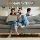 Qoltec Antena Wi-Fi 2.4/2.5 GHz | 5.1/5.8 GHz | 5dBi | dookólna | wewnętrzna (6)