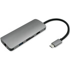 Qoltec Hub Adapter USB-C 3.1 6w1 | USB 3.0 | HDMI 4K | RJ45 | SD | micro SD | USB-C PD 92W (1)