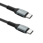 Qoltec Kabel USB 2.0 typ C |  USB 2.0 typ C 100W | QC 3.0 |  PD | 1.5m | Czarny (2)