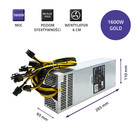 Qoltec Zasilacz PCI-E Smart 1600W | 80 Plus Gold | Data mining (5)