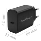 Qoltec Ładowarka Super Quick PD | USB-C | 20W | 5-12V | 1.67-3A | Czarna (7)