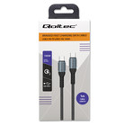 Qoltec Kabel USB 2.0 typ C |  USB 2.0 typ C 100W | QC 3.0 |  PD | 1m | Czarny (11)
