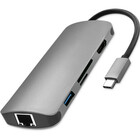 Qoltec Hub Adapter USB-C 3.1 6w1 | USB 3.0 | HDMI 4K | RJ45 | SD | micro SD | USB-C PD 92W (6)