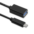 Qoltec Kabel USB 3.1 typ C męski | USB 3.0 typ A żeński | 0.25m (1)