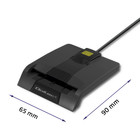 Qoltec Inteligentny czytnik chipowych kart ID SCR-0634 | USB 2.0 + Adapter USB-C (4)