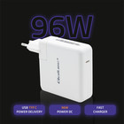 Qoltec Ładowarka sieciowa FAST 96W | 5-20V | 3- 4.7A | USB C PD | Biała (4)