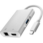 Qoltec Hub Adapter USB-C 3.1 4w1 | USB 3.0 | HDMI 4K | RJ45 | USB-C PD 92W (6)