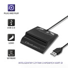 Qoltec Inteligentny czytnik chipowych kart ID SCR-0636 | USB 2.0 + Adapter USB-C (4)